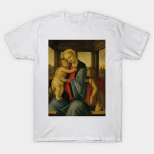 The Madonna and Child with the infant Saint John the Baptist by Sandro Botticelli T-Shirt